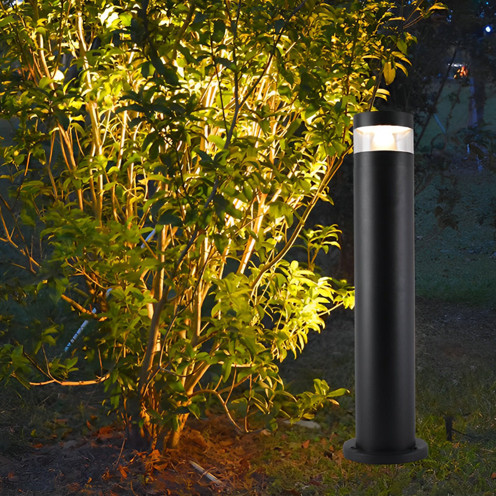 Ula Cylindrical Creative LED Aluminum Outdoor Pathway Bollard Lights