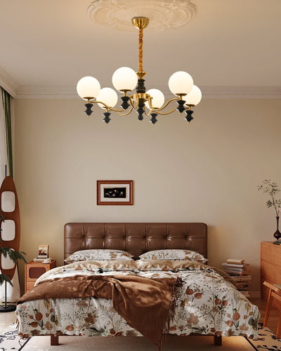 Ordore Traditional Elegance Vintage Wood Chandelier