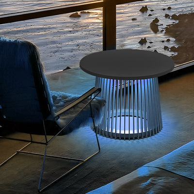 Kin Round Cage RGB Solar Iron Outdoor Table Lanterns