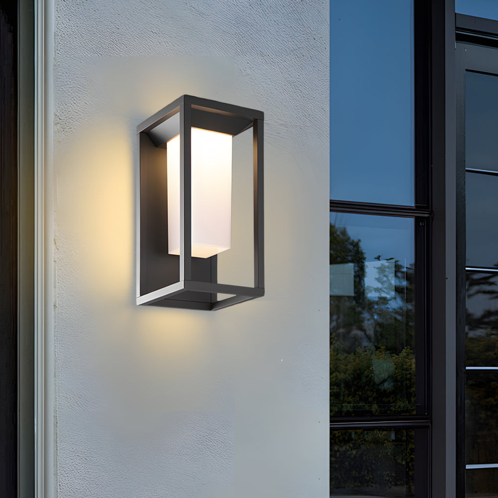 Phili LED Solar Modern Square Aluminum Outdoor Wall Lights
