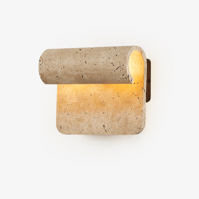 Vaelan Travertine Arc Wall Lamp