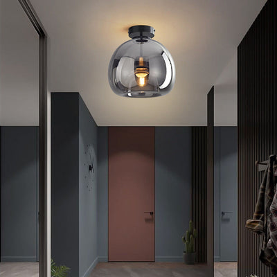 Arisha Modern Dome Glass Semi-Flush Mount Ceiling Light Pendant Light - Neutral Decor