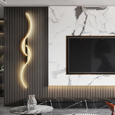 Arisha Modern Linear Wave Bedroom Wall Lamp Living Room - Neutral Decor