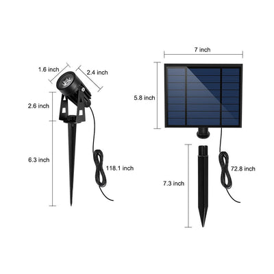 Rosalie Adjustable Solar Aluminum Outdoor Spotlight