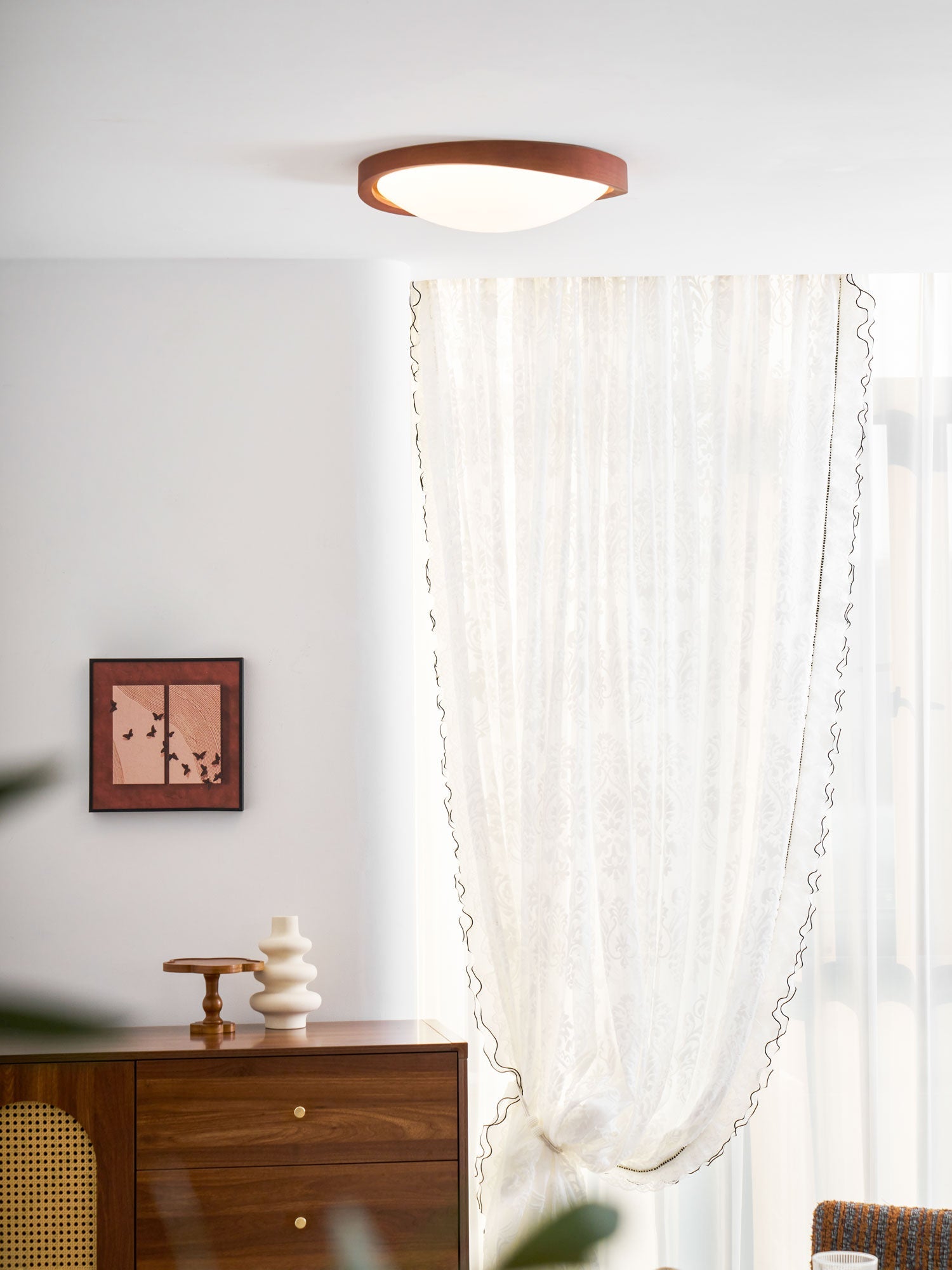 Fairborne Curved Edge Flush Mount Ceiling Light
