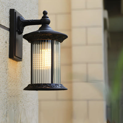 Silas Coffee Gold Vintage Aluminum Outdoor Wall Lights