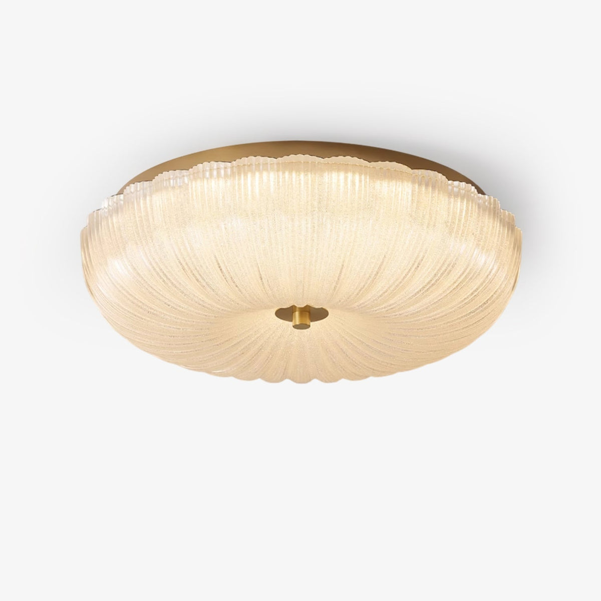 Delafield Ripple Glass Flush Mount Ceiling Light