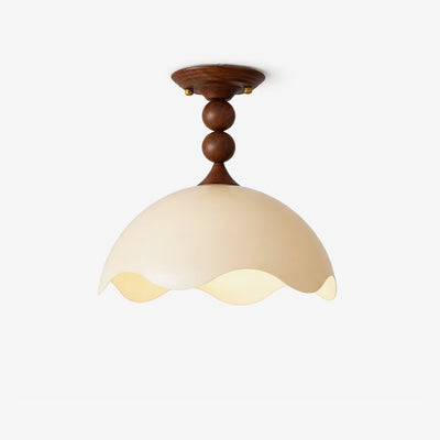 Solwick Scallop Flush Mount Ceiling Light