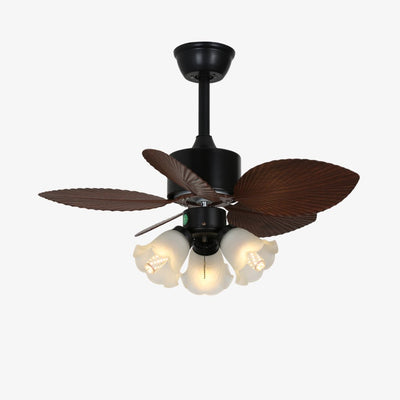 Rinirian Vintage Wood Ceiling Fan Light