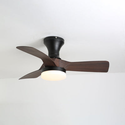 Nora Minimalist White Wood Ceiling Fan Light - Neutral Decor