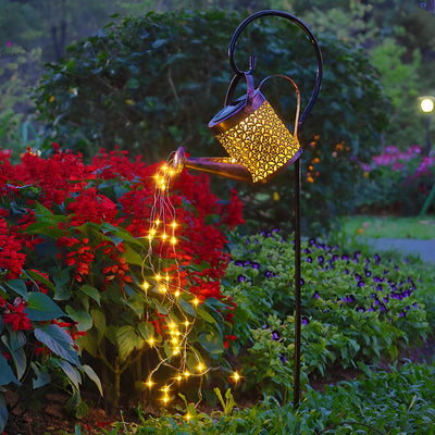 Liia Kettle LED Solar Unique Efficient Iron Outdoor Light