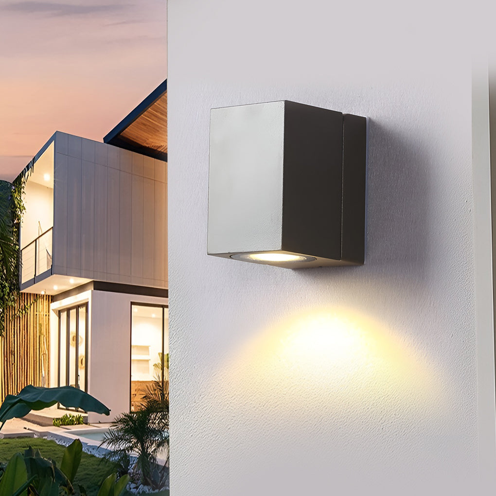 Constnt Square Sensor LED Aluminum Outdoor Wall Spot Lights