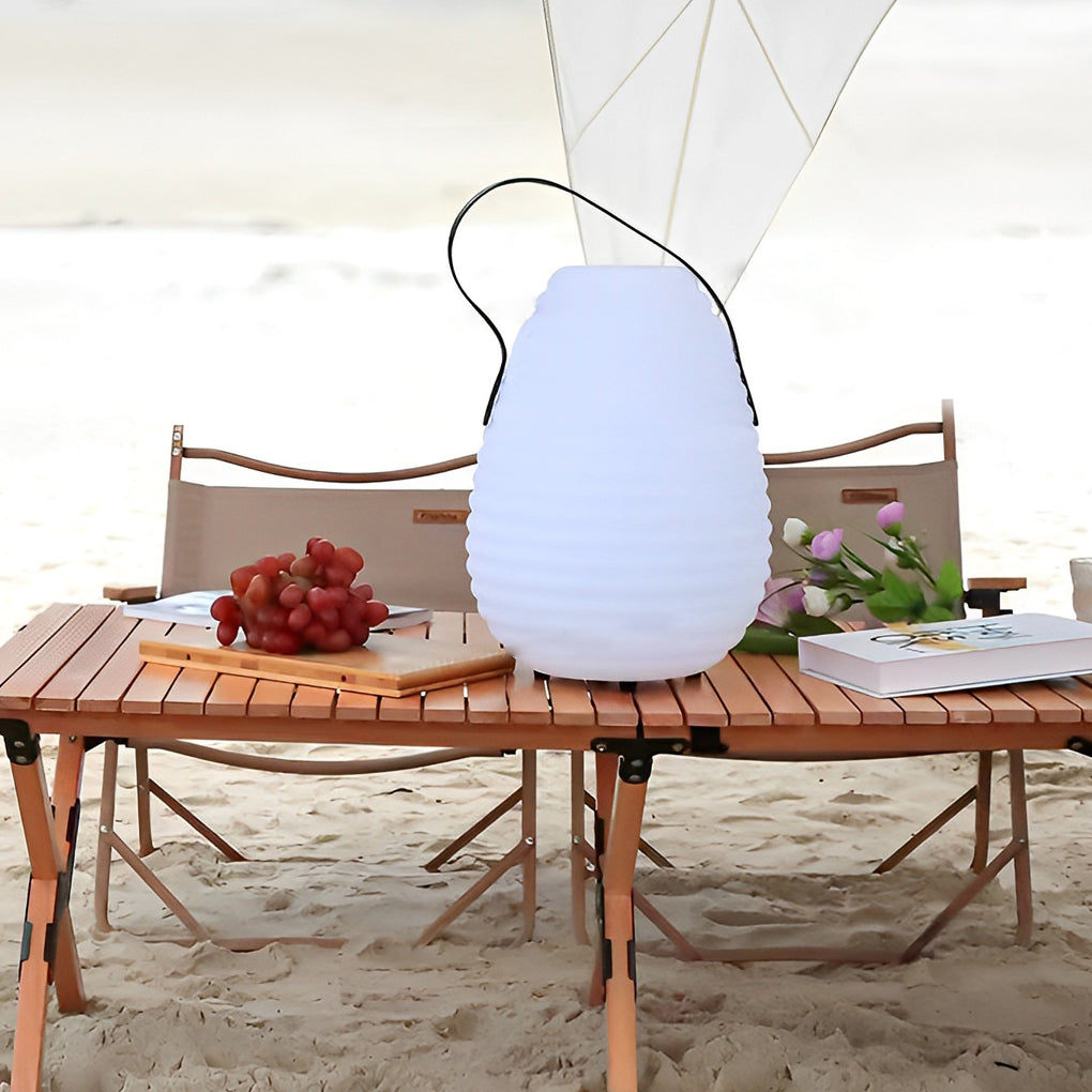 Lelie Round LED Timing USB Portable PE Outdoor Lanterns