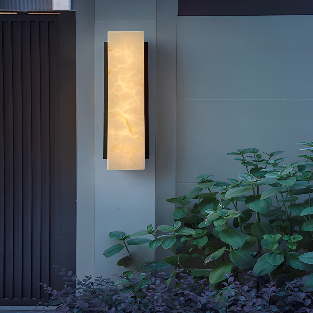 Felcia Rectangular Metal LED Modern Steel Outdoor Wall Lights
