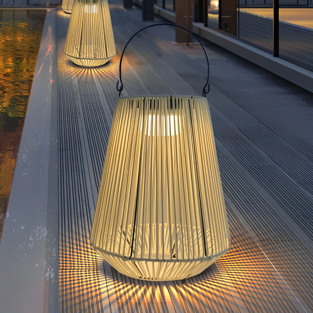 Geieve Rustic Rattan Outdoor Lantern