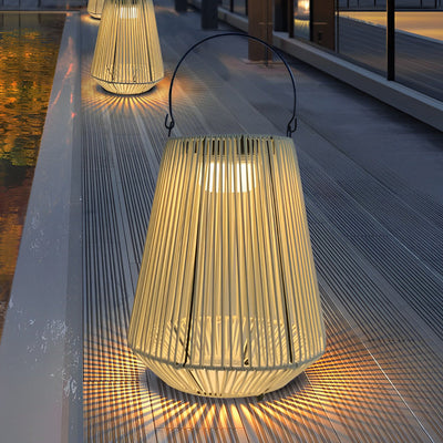 Geieve Rustic Rattan Outdoor Lantern