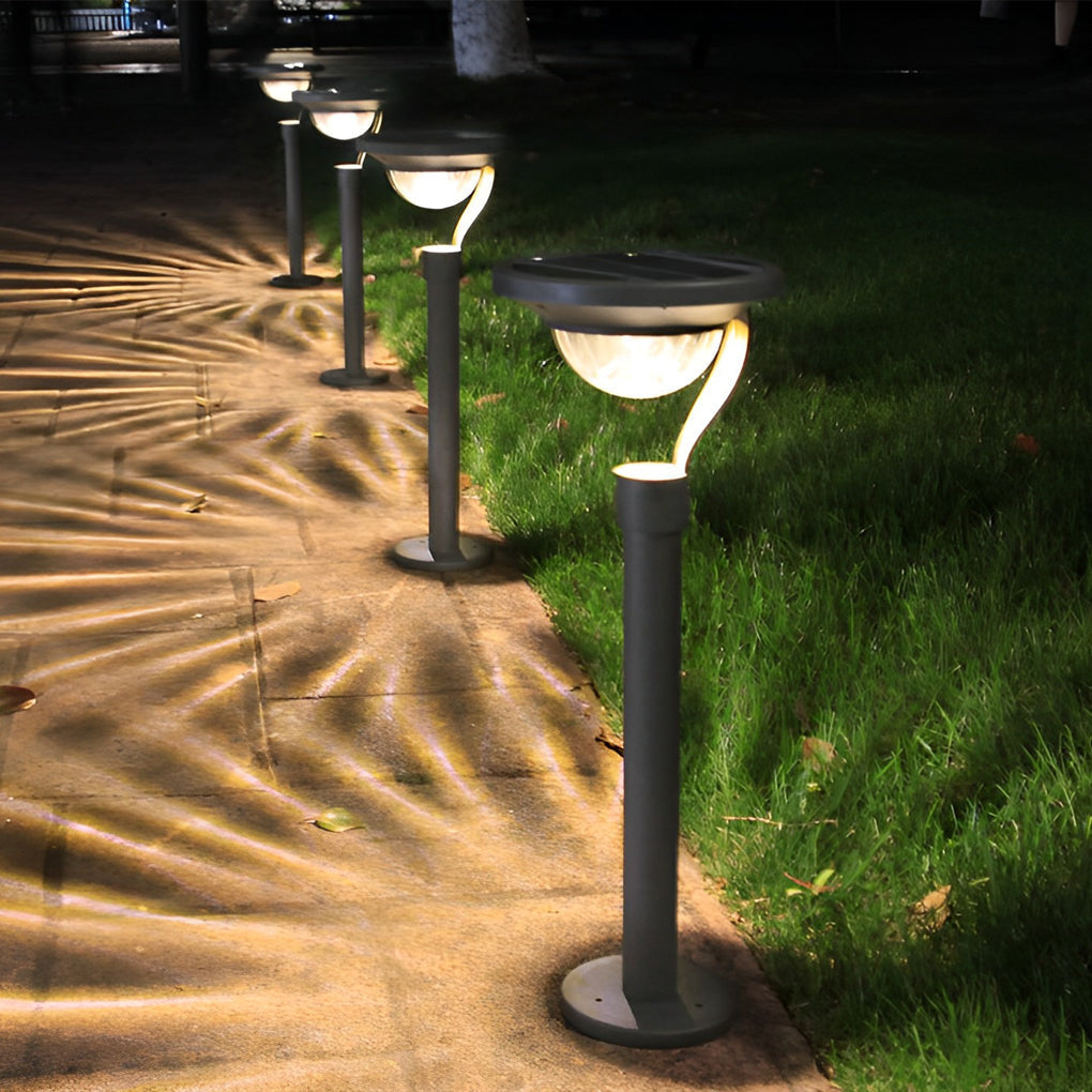 Esralda Modern Solar LED Aluminum Outdoor Lawn Light