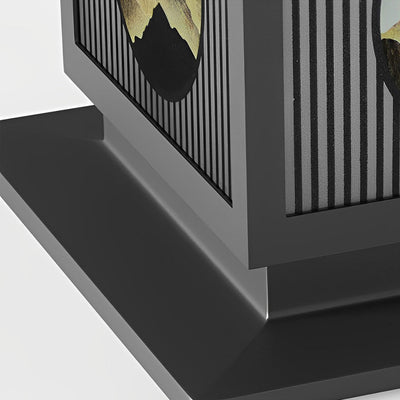Danw Square Retro Scenery Aluminum Outdoor Post Caps Lights