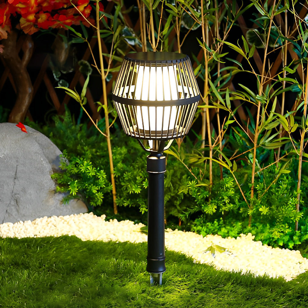 Deirdre Modern Solar Caged Aluminum Outdoor Lanterns
