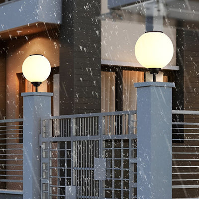 Hael Ball Three Step LED Aluminum Outdoor Post Caps Pillar Light