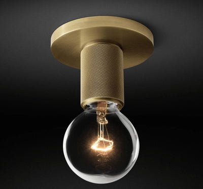 Elthyn Ceiling Lamp Cone Glass Brass Minimalist Industrial