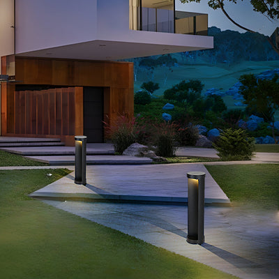 Scarlett Modern Cylinder Lawn Metal Outdoor Lamp