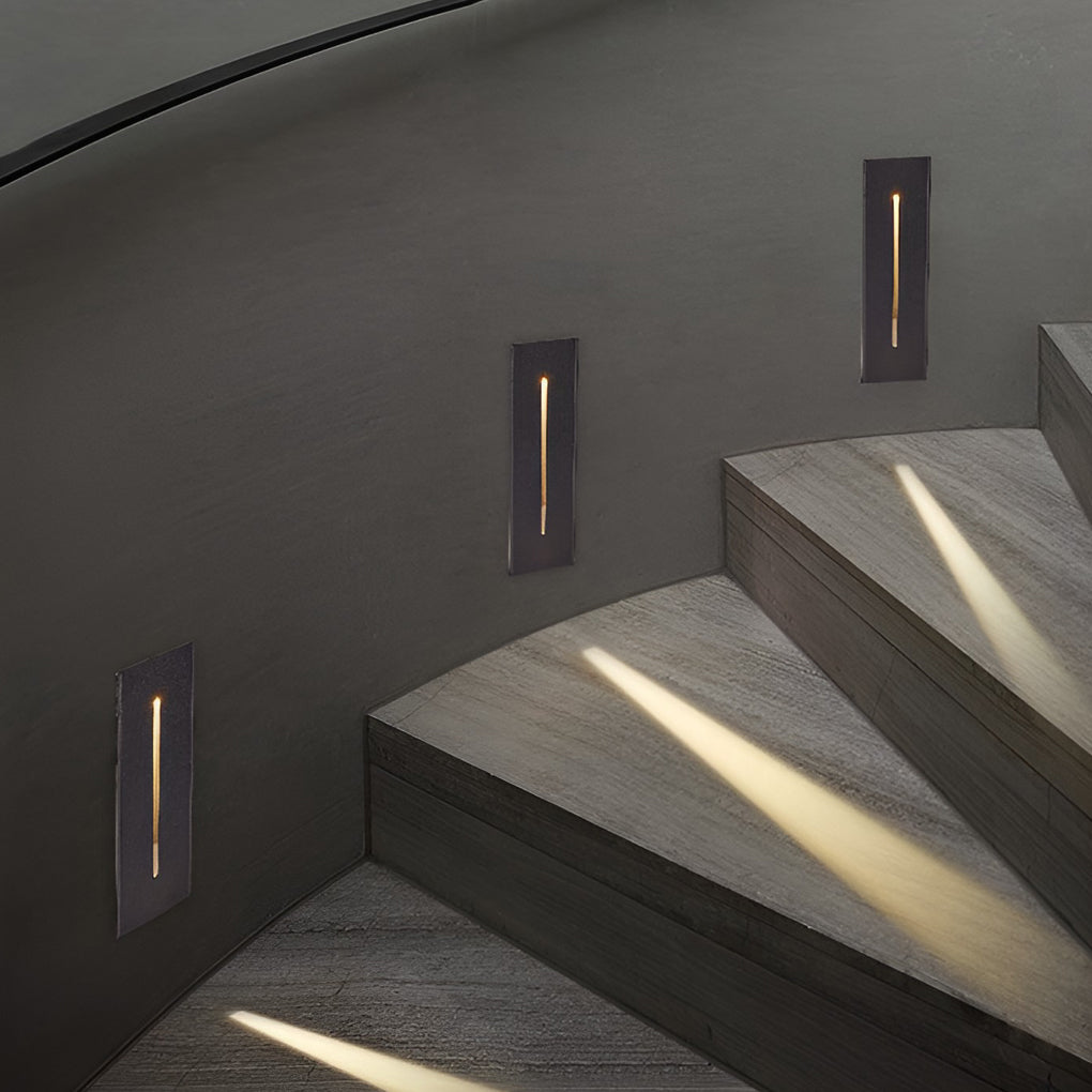 Kingly Industrial Rectangle Stair Aluminum Outdoor Wall Lights