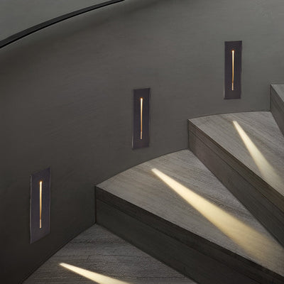 Kingly Industrial Rectangle Stair Aluminum Outdoor Wall Lights