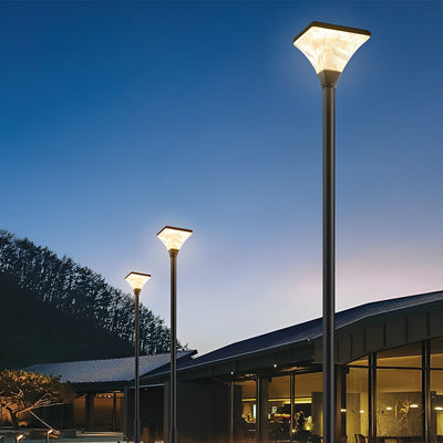Strgth Stripes Square Modern Aluminum Outdoor Post Lamp