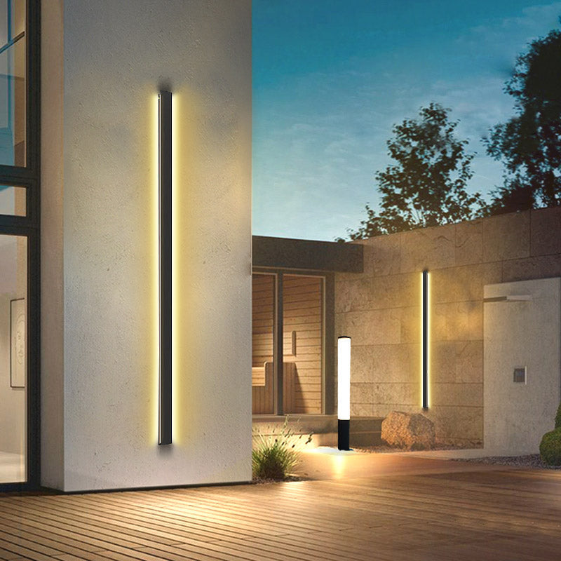Keel Linear LED Minimalist Iron Outdoor Wall Lights