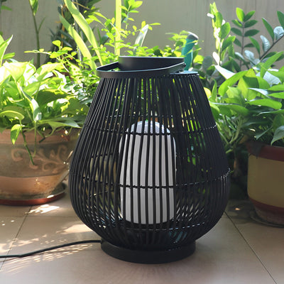 Ramo Portable Modern Woven Iron Outdoor Pillar Light