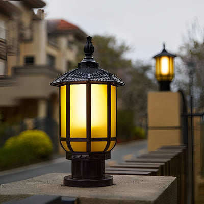 Vincent Retro Aluminum Outdoor Fence Post Lights