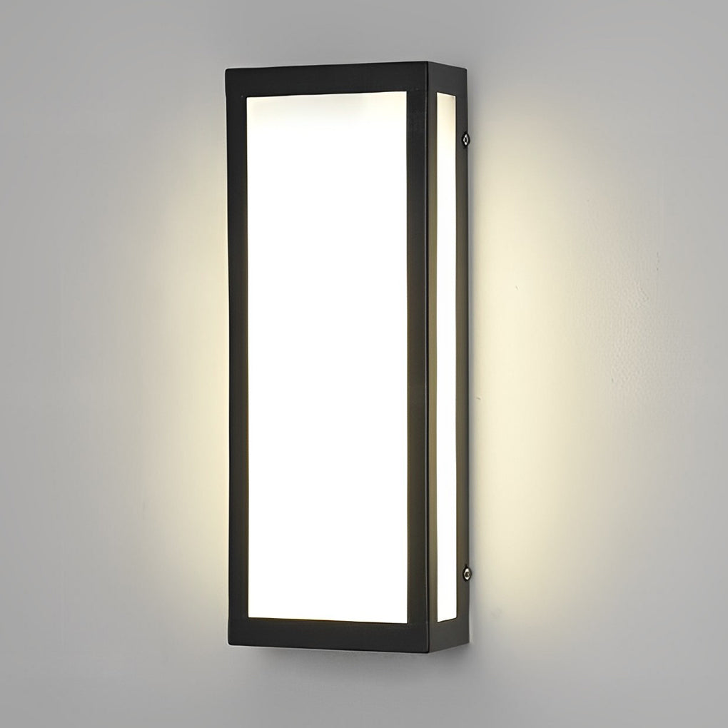 Wealy Rectangular LED Modern Iron Outdoor Exterior Light Wall Lamp