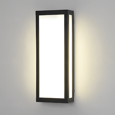 Wealy Rectangular LED Modern Iron Outdoor Exterior Light Wall Lamp