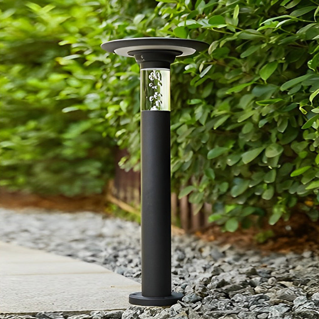 Nancy Solar Round Top Disk Aluminum Down Path Lighting