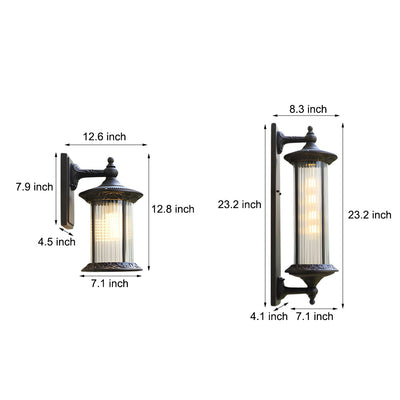 Silas Coffee Gold Vintage Aluminum Outdoor Wall Lights