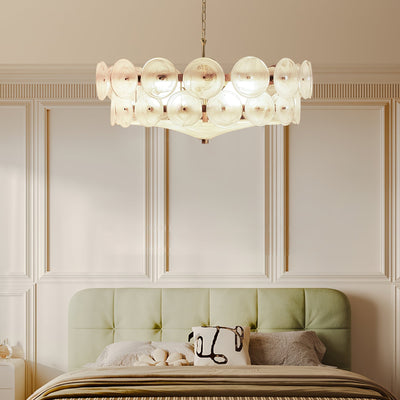 Eirinena Chandelier Murano Glass Disc Vintage