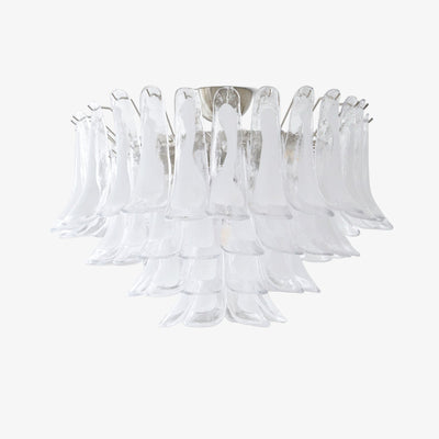 Celenira Ceiling Lamp Clear Glass Wave Layered Elegant