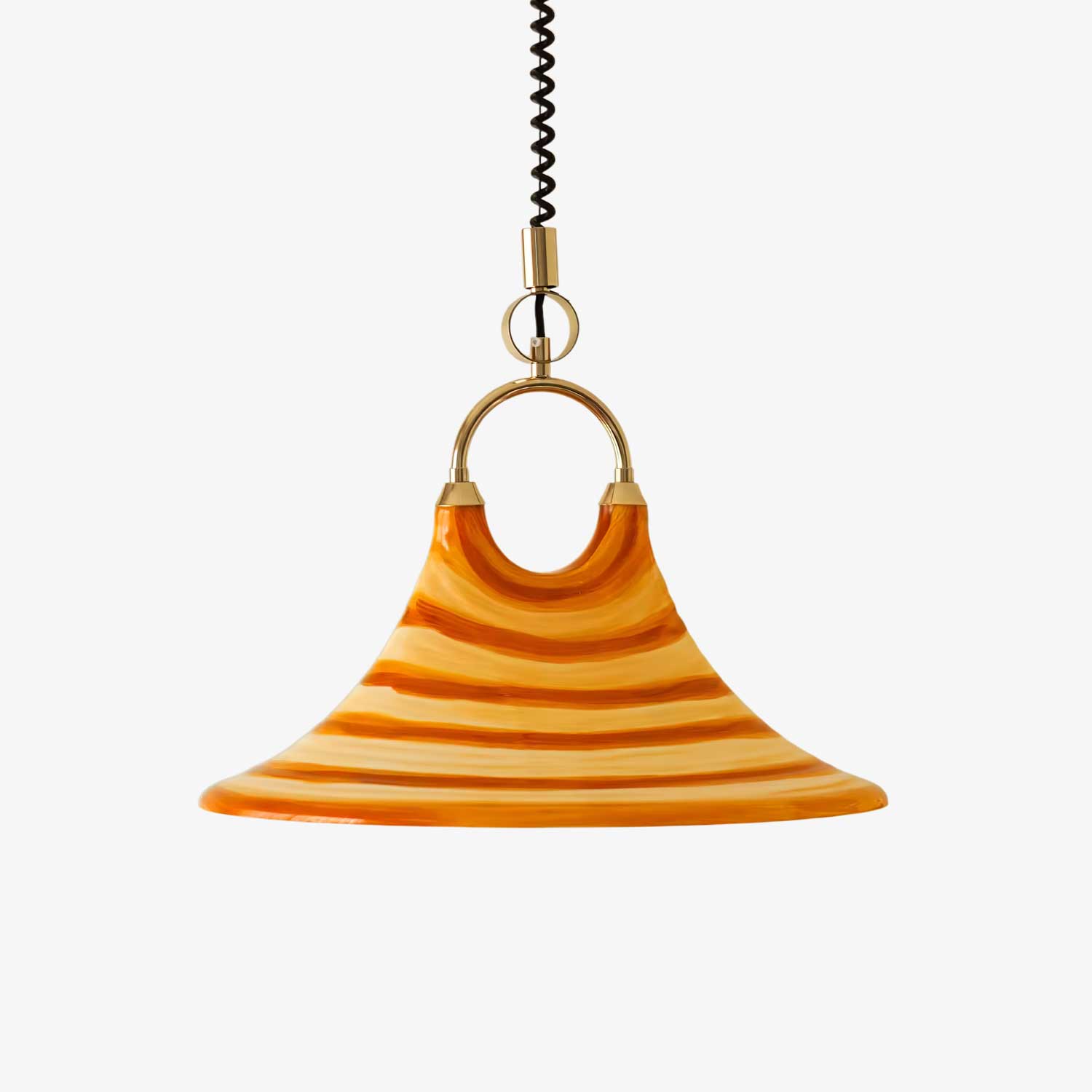 Aurmiros Modern Minimalist Swirl Glass Pendant Light
