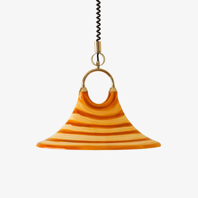 Aurmiros Modern Minimalist Swirl Glass Pendant Light