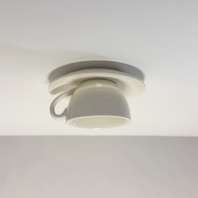 Valentina Modern Coffee Cups Ceramic Flush Ceiling Lighting