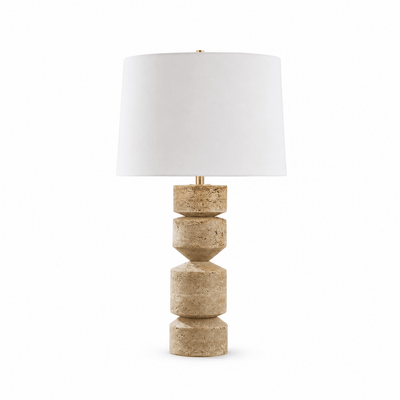 Tessara Travertine Table Lamp