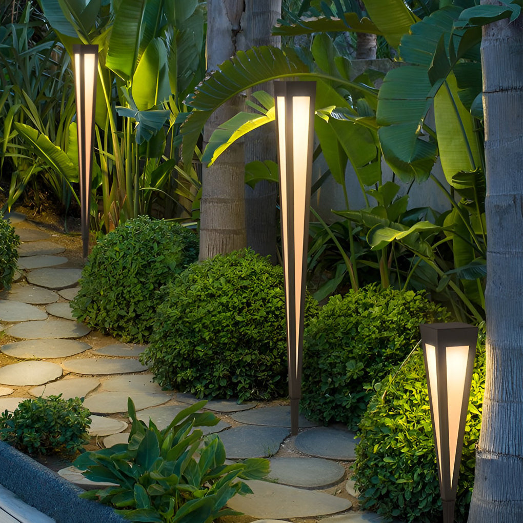 Migh RGB Square Top Conical Aluminum Outdoor Lawn Light