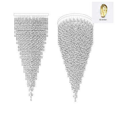 Belora Postmodern Luxury Stone Crystal Chandelier