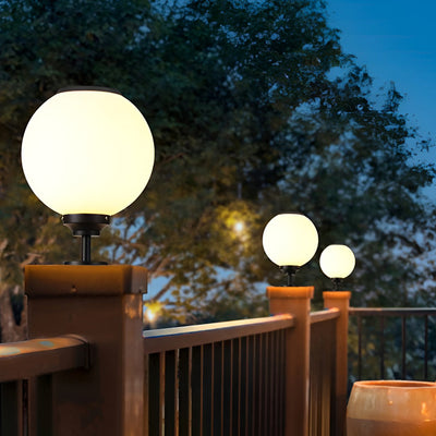 Hael Ball Three Step LED Aluminum Outdoor Post Caps Pillar Light