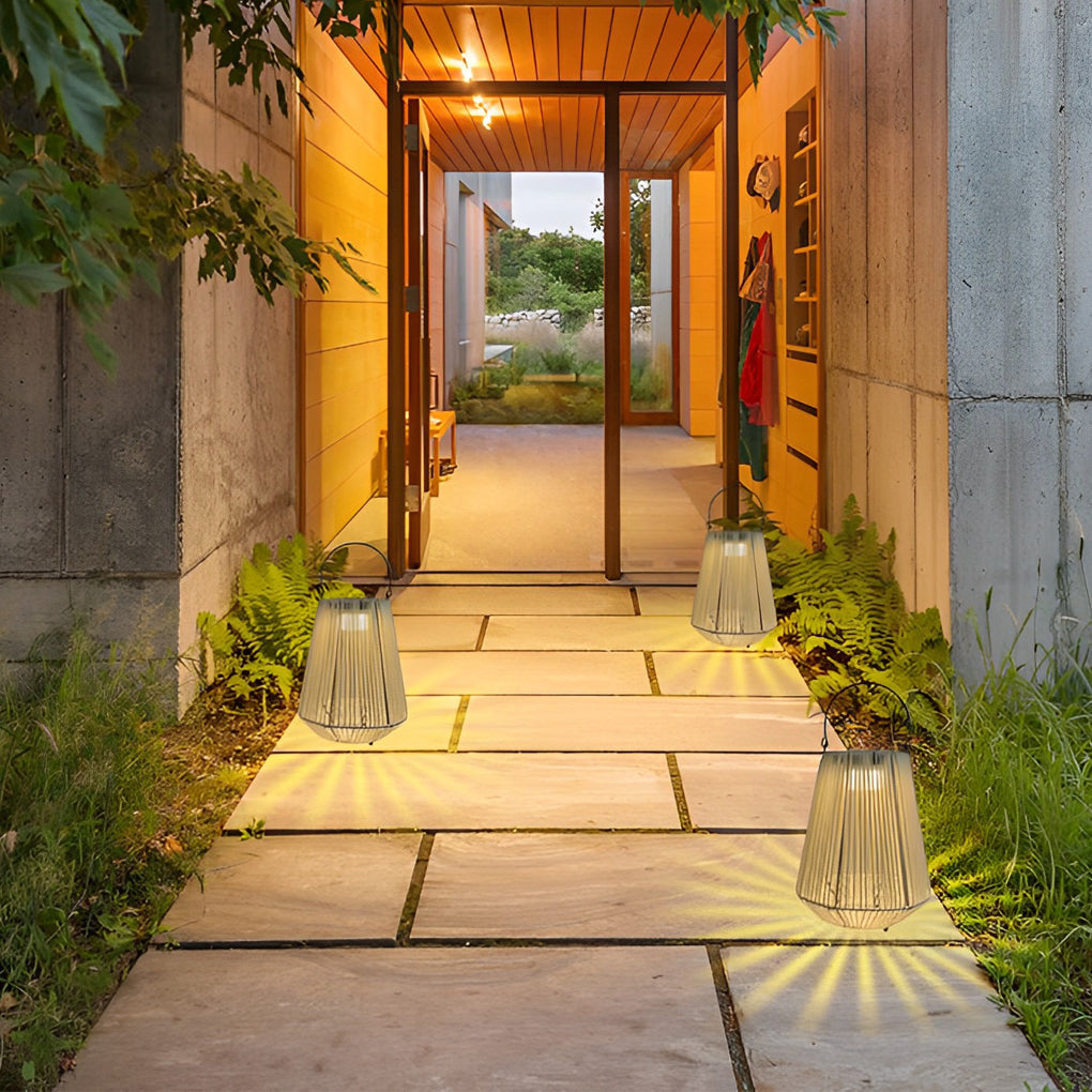 Geieve Rustic Rattan Outdoor Lantern