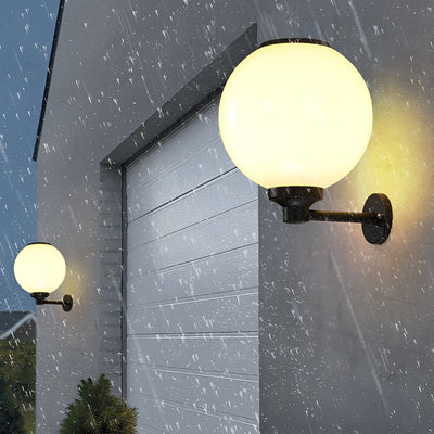 Silver Round LED Modern Aluminum Outdoor Wall Lamp