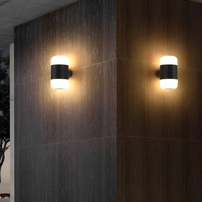 Delht Round Modern Aluminum Outdoor Wall Lamp