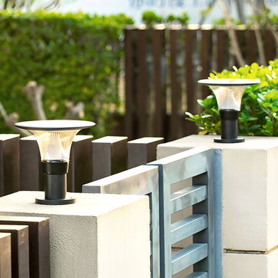 Juli Round LED Modern Aluminum Outdoor Fence Post Pillar Lamp
