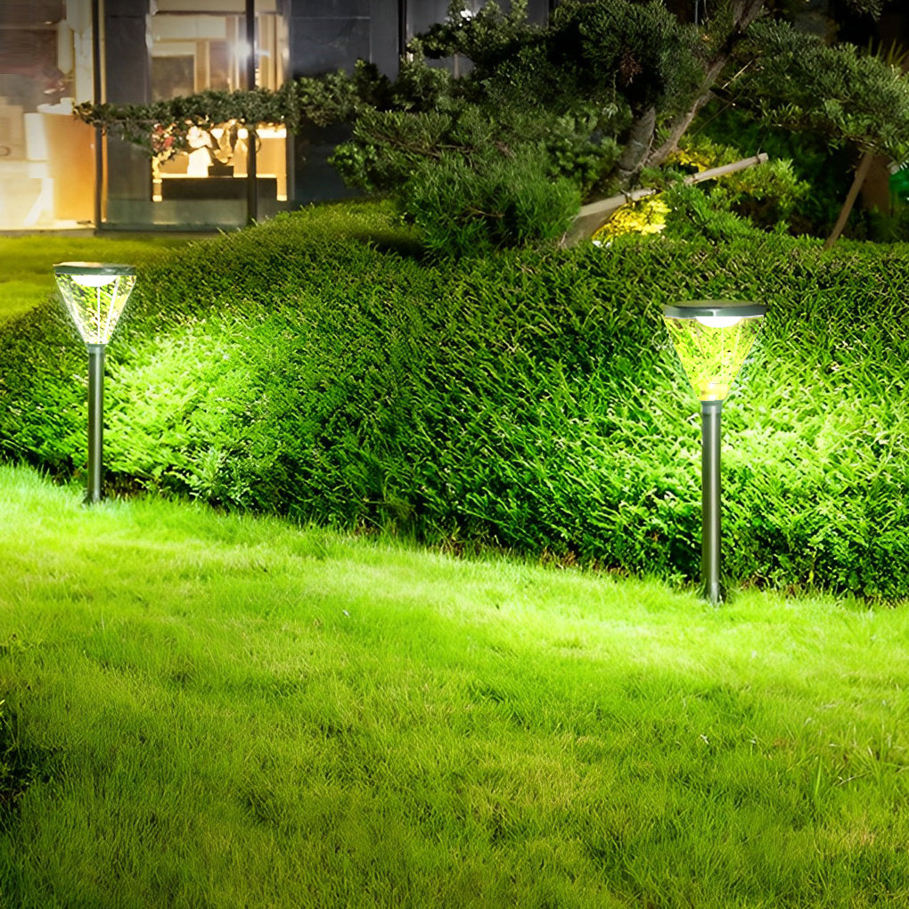 Elaine Modern Solar Aluminum Outdoor Lawn Lamp